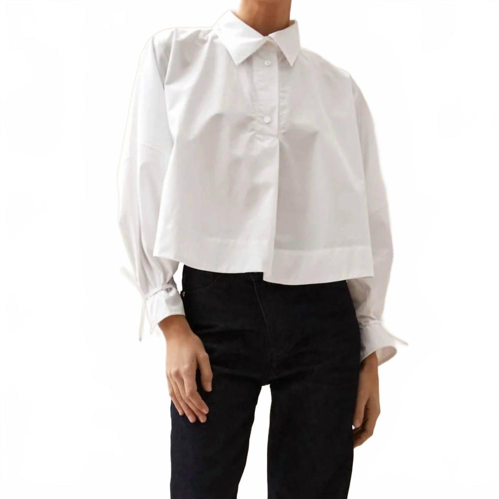 NEW ALOHAS adara boxy shirt in white